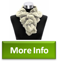 Systems Luxury Divas Ivory White Twisted Faux Fur Plush Neck Warmer Scarf